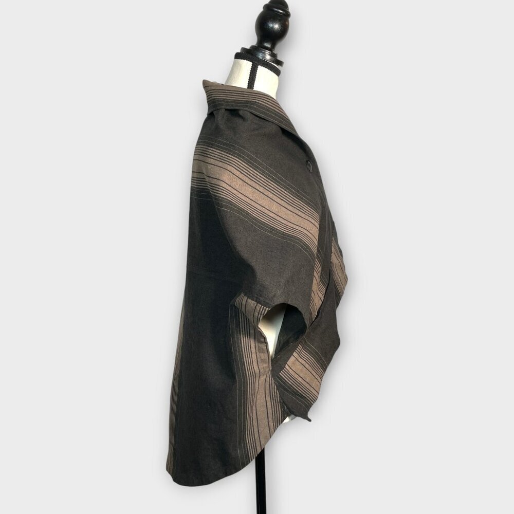 M_MEFU Asymmetric Poncho Jacket Japan Sz 40 (US L) Minimalist Modern - Picture 6 of 11